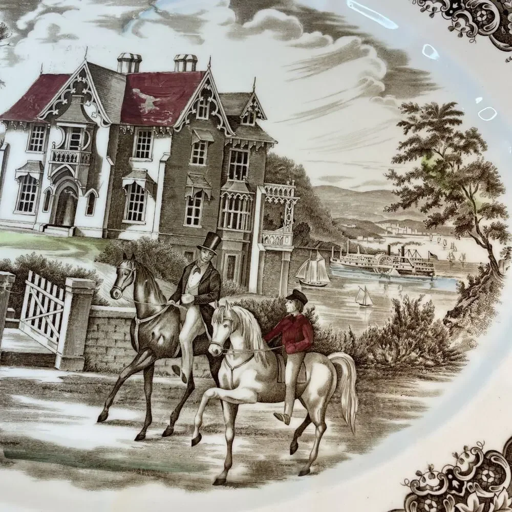 Mid 20th Century Johnson Brothers Heritage Hall Ironstone Platter-Victorian